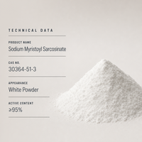 Matière première cosmétique Myristoyl Sarcosinate de sodium en poudre CAS 30364-51-3