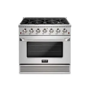36inch stainless steel 6 burner gas range/gas stove with turkey oven