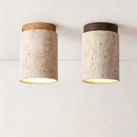Plafonnier de style japonais moderne, éclairage encastré, montage en surface, luminaire en bois pour salon, couloir, véranda, balcon, 110-220V, interrupteur à bouton