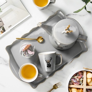 Nordic Modern Simple Glazed Color Living Room <b>Ceramic</b> <b>Teapot</b> Teacup Set - Product Image 1