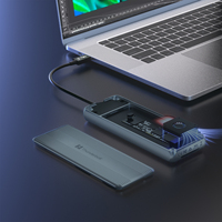 Thunderbolt 5 80Gbps 1/2/4/8 TB M.2 NVMe SSD Eksternal Driver Ultra Cepat Drive SSD Eksternal dengan Kipas Pendingin Casing Aluminium
