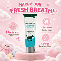 Pâte nettoyante naturelle probiotique OEM/ODM pour dents d'animaux de compagnie, pour chiens adultes et chiots, comestible et sûre pour un brossage quotidien à long terme
