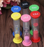 Jam Pasir Modern Grosir 30 Detik /1/2/3/5/10 Menit Jam Pasir Plastik Berwarna Mainan Anak Timer Permainan Papan