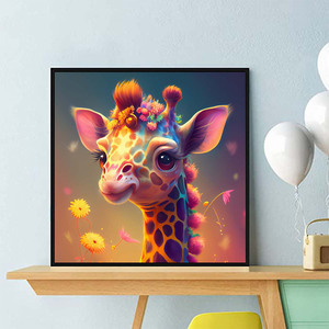 5d Artificielle Diamant Peinture Kits Pour Adultes Mignon Bébé <span class=keywords><strong>Girafe</strong></span> Animal Artificiel Diamant Peinture Diy - Product Image 3