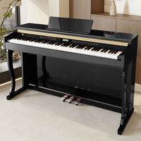 Piano numérique droit lesté avec clavier à marteaux externe, 3 pédales, haut-parleur intégré, polyphonie 256 notes pour professionnels avancés et églises