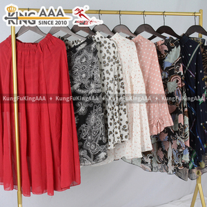 KingAAA Venta al por Mayor de Faldas Dulces Retro de Algodón con Cintura Holgada, Falda Media Usada para Mujer, Ropa Casual para Compras, Viajes y Uso Diario - Product Image 5
