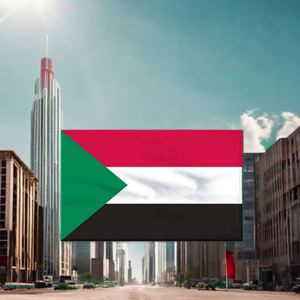 Wholesale Indoor Outdoor Polyester 3x5 Ft Custom Red Black Green Sudan <b>Flag</b> with Custom Logo Flying Style Portable - Product Image 4