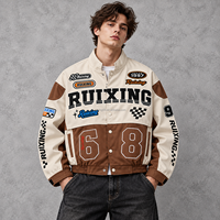 Fabricant de vestes universitaires en polyester, broderie personnalisée, transfert thermique, veste de baseball courte style Letterman