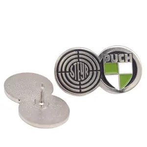 Double circle shape pins enamel music personalized bulk lapel pin soft enamel zinc alloy badges for hot selling