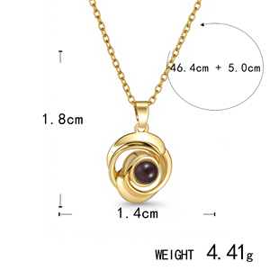 [Rame] collana <span class=keywords><strong>di</strong></span> proiezione <span class=keywords><strong>di</strong></span> fiori rosa con foto personalizzata all'interno <span class=keywords><strong>di</strong></span> gioielli con ciondolo <span class=keywords><strong>di</strong></span> tipo Harry nascosti personalizzati - Product Image 6