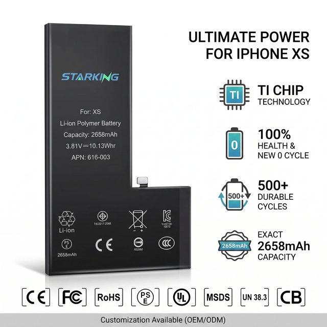 Wholesale Battery for iPhone X XS XR XS Max TI Smart IC 0 Cycle 100% Health High Capacity OEM Quality for Global Buyers