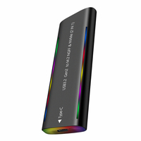 Penjualan Langsung Pabrik OEM M.2 SATA/NVME PCIe Aluminium SSD Enclosure dengan Kapasitas 4TB Lampu RGB Warna-warni Garansi 12 Bulan