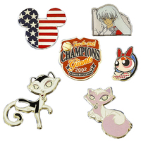 Pin kerah kerajinan logam Harga terbaik Pin berbentuk bintang Enamel keras lembut Pin timbul Enamel logam