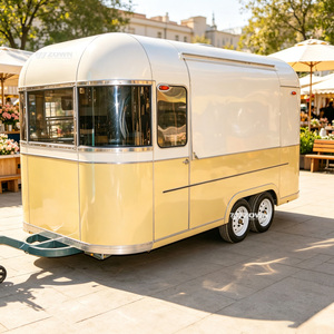 Portable Electric Food <b>Cart</b> Mobile Coffee Van Hot Dog Truck <b>Foldable</b> Table Luxury Fashionable Design Double Sinks for Outdoor - Product Image 1