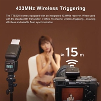 Flash Speedlight TT520III Profesional Inalámbrico Universal de 433MHz para Cámara