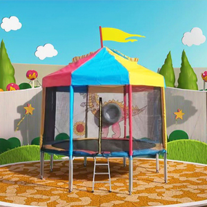 Ngoài Trời Vòng Trampoline Trẻ Em Chơi Nhảy Giường Với An Toàn Bungee & Thang Trampoline Công Viên Với An Toàn Bao Vây Net - Product Image 4