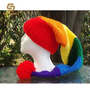 Chapeau d'<span class=keywords><strong>elfe</strong></span> au crochet, chapeau d'<span class=keywords><strong>elfe</strong></span> de Noël, chapeau d'<span class=keywords><strong>elfe</strong></span> rayé rouge - Product Image 4