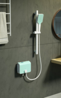 Ensemble de douche led intelligent ensemble de douche mural en laiton pour salle de bain ensemble de douche mitigeurs mural chaud froid robinet de salle de bain ensemble de douche