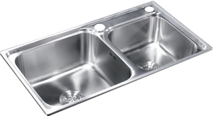 Évier de cuisine double extra-large à encastrer en acier inoxydable 304 — Qualité commerciale, insonorisant, directement de l'usine OEM - Product Image 3