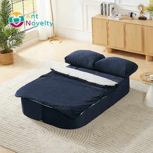 Canapé-lit convertible moderne extensible deux places avec <span class=keywords><strong>futon</strong></span> pliable en mousse pour salon, chambre et appartement - Product Image 2