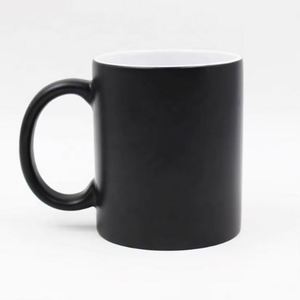 Cadeaux promotionnels pour mariage, tasses à café en céramique personnalisées avec logo, sublimation, couleur noire changeante - Product Image 4