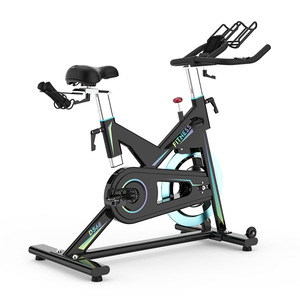 Vélo d'exercice magnétique vertical pour intérieur, cycle de fitness avec résistance réglable et panier pour entraînement à domicile - Product Image 3
