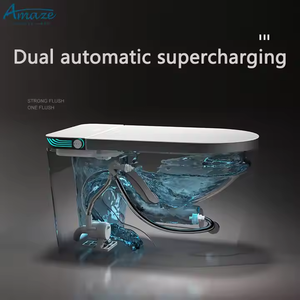 Moderno intelligente intelligente tazza del water automatico Inodoro elettronica Wc un pezzo da <span class=keywords><strong>bagno</strong></span> in ceramica - Product Image 6