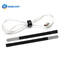 Ikat kabel tipe P ukuran kustom, nilon merekat sendiri tali kait dan Loop pengencang untuk ponsel Usb Data telinga ponsel