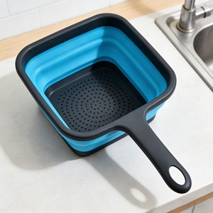 Panier égouttoir pliable en silicone de qualité alimentaire, ustensile de cuisine domestique, passant au lave-vaisselle, vente chaude - Product Image 2