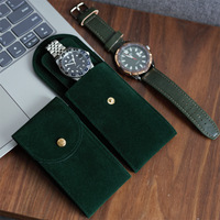 Pochette de Voyage Personnalisée pour Bijoux et Montres, pour Rolex, Noire Verte, Logo Personnalisé OEM, Cadeau de Luxe, Sacs de Rangement en Velours pour Montres