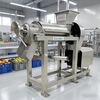 Extracteur de jus en spirale en acier inoxydable 0,5t à haut rendement avec décharge automatique de la pulpe pour ananas, agrumes, tomates et fruits
