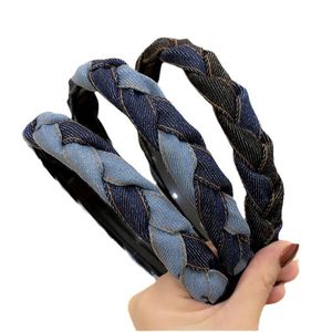 2023 fasce <span class=keywords><strong>per</strong></span> capelli intrecciate in tessuto Denim personalizzato cerchi <span class=keywords><strong>per</strong></span> capelli accessori <span class=keywords><strong>per</strong></span> capelli con fascia <span class=keywords><strong>per</strong></span> capelli da donna personalizzati - Product Image 1