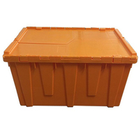 68x43x32cm fourre-tout en plastique avec couvercles boîtes fourre-tout de stockage mobiles surface de sérigraphie couvercles transparents