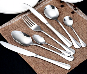 Ensemble <span class=keywords><strong>de</strong></span> couverts <span class=keywords><strong>de</strong></span> table occidentaux en acier inoxydable pour hôtel, finition poli miroir, comprenant cuillère, couteau à steak et <span class=keywords><strong>fourchette</strong></span> à fruits - Product Image 2
