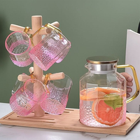 Fournisseur d'usine professionnel, prix bas, ensemble carafe et verres personnalisés, réutilisables, durables, épaissis, modernes et minimalistes