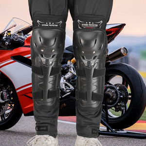 Genouillères de moto noires, protection contre les chocs pour les motards, utilisation hors route - Product Image 4