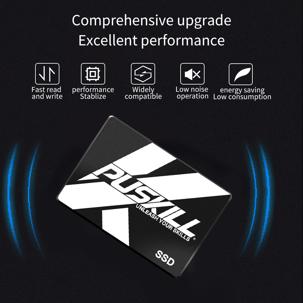 SSD Puskill, Sata III, 2,5 Polegadas, 520MB/s e 500MB/s