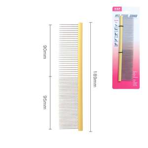 Peines de acero inoxidable de una sola cara para mascotas, cepillo para eliminar el pelo, masajeador para perros y gatos, elimina nudos y pelo suelto - Product Image 5