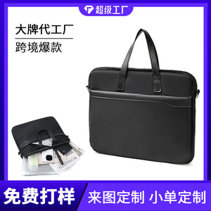 Sacoche unisexe en nylon noire grande capacité pour ordinateur portable, idéale pour les réunions - Collection Printemps 2025 - Product Image 5