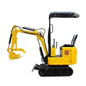 Mini-excavatrice sur chenilles, moteur hydraulique, jaune, utilisation agricole et de construction - Product Image 1