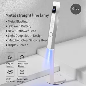Lampe de table magnétique à piles rechargeables personnalisée pour ongles Lampe d'amélioration des ongles Lampe UV à strass