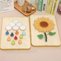 Kit d'art de la ficelle fait à la main unisexe unique en bois d'aloès pour la décoration de la maison cadeau déco boîte en carton incluse