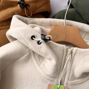 Chaqueta con Capucha para Hombre, de Forro <span class=keywords><strong>Polar</strong></span> de Doble Cara, Resistente al Viento, Cálida, con Cierre Completo y Logotipo Bordado Personalizado, Venta al Por Mayor - Product Image 6