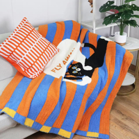 Couverture en polaire tricotée personnalisée Bestseller, anti-acariens, 100 % polyester, simplicité moderne pour canapé, lit et usage domestique