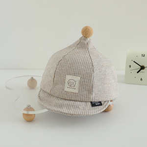 Venta al por mayor de sombreros de bebé a rayas de algodón con personalidad, <span class=keywords><strong>gorra</strong></span> de béisbol con visera para bebé a la moda - Product Image 4