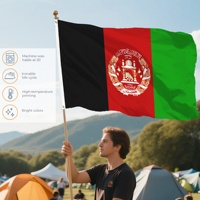 Drapeau afghan d'extérieur, impression recto-verso, polyester, drapeau personnalisé, drapeau par sublimation, 90x150CM, drapeau de la fête de l'indépendance afghane