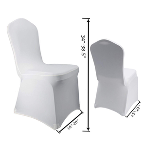 White Scuba Spandex <b>Stretch</b> Wrinkle Free Durable <b>Machine</b> Washable Universal Size Wedding Chair Covers - Product Image 6
