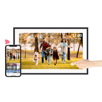 Pro 15.6 "WiFi bingkai gambar Digital IPS layar sentuh Smart Cloud bingkai foto Video melalui Frameo putar otomatis dapat dipasang di dinding