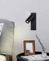 Lampe murale LED rotative décorative pour tête de lit d'hôtel moderne avec port de charge USB, lumière de lecture à montage en surface