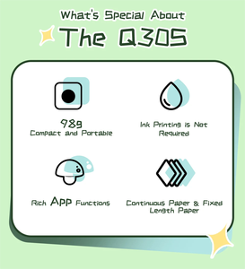 포메모 Q30S 미니 휴대용 열전사 프린터 포터블 프린터 IOS 안드로이드 라벨 프린팅 기계 모바일 폰용 - Product Image 3